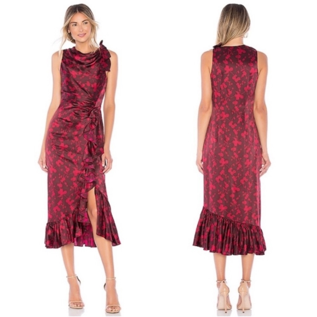 Cinq Sept Nanon Dress Camilla Rhubarb Cocktail